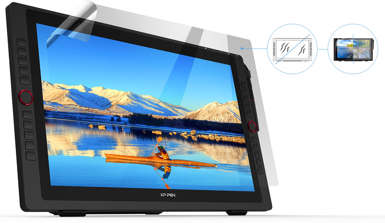 XP-Pen Artist 22R Pro Graphic Pen Display comes with a protective film